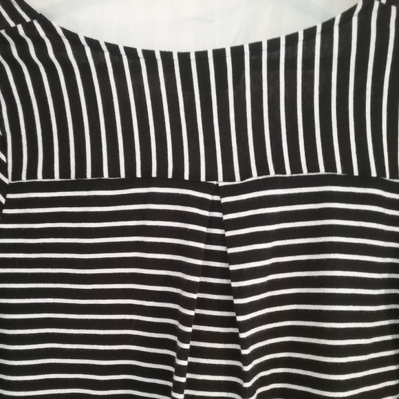 Lucky Brand Top Boho Black & White Striped New! XS - Picture 14 of 16